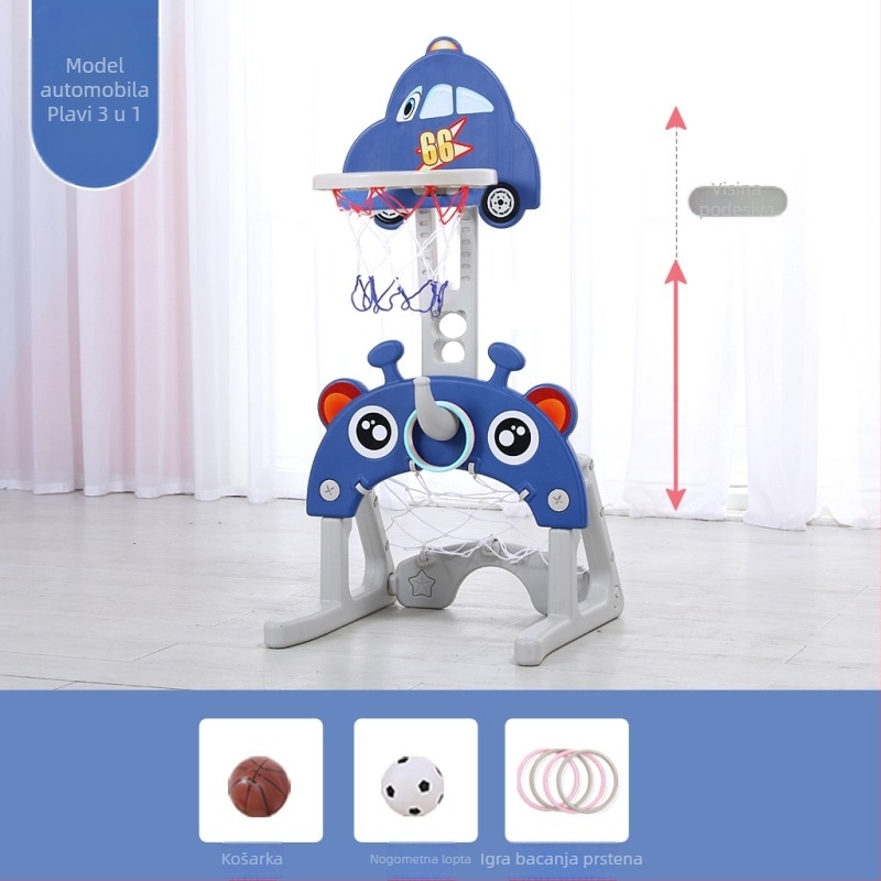 Unutarnja podesiva košarkaška stativa za djecu — kućna upotreba, Jooboa, težina 2.2 kg; veličina pakiranja 57.5×11.5×38 cm; prilagođavanje proizvodnji dostupno