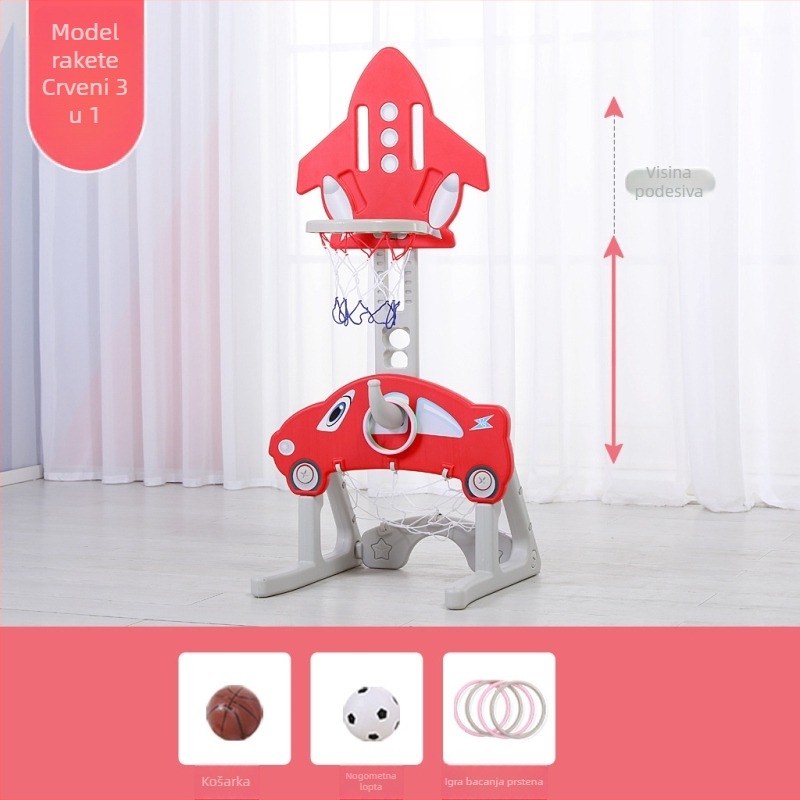 Unutarnja podesiva košarkaška stativa za djecu — kućna upotreba, Jooboa, težina 2.2 kg; veličina pakiranja 57.5×11.5×38 cm; prilagođavanje proizvodnji dostupno