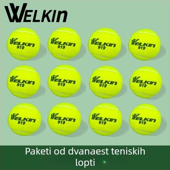 Tenis lopta za trening - visoka elastičnost, jednostruko pakiranje, polipropilen, bez logotipa