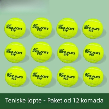 Tenis lopta za trening - visoka elastičnost, jednostruko pakiranje, polipropilen, bez logotipa
