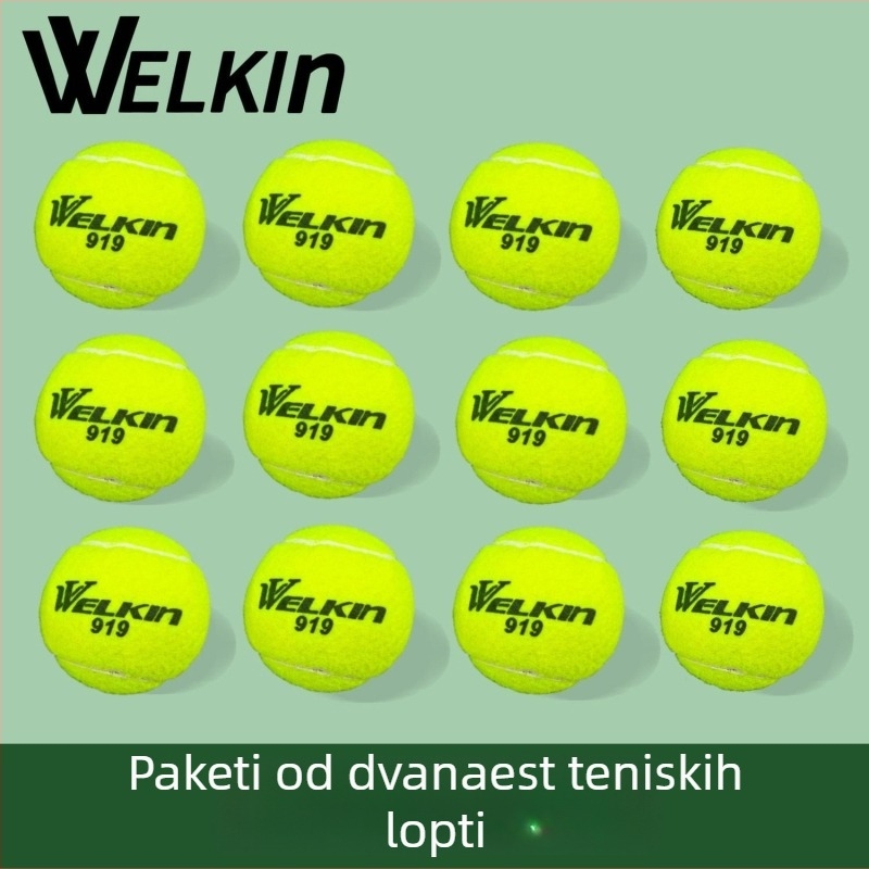 Tenis lopta za trening - visoka elastičnost, jednostruko pakiranje, polipropilen, bez logotipa