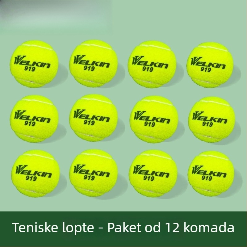 Tenis lopta za trening - visoka elastičnost, jednostruko pakiranje, polipropilen, bez logotipa