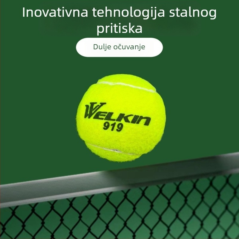 Tenis lopta za trening - visoka elastičnost, jednostruko pakiranje, polipropilen, bez logotipa