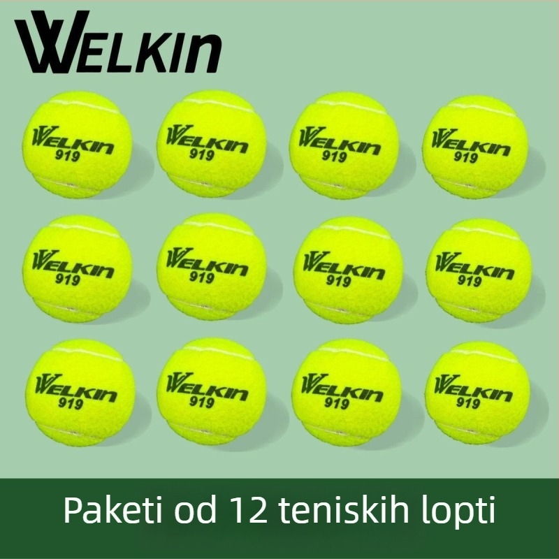 Tenis lopta za trening - visoka elastičnost, jednostruko pakiranje, polipropilen, bez logotipa