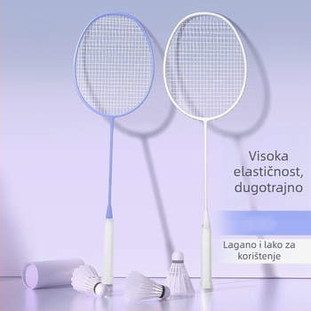 Raketa za badminton s potpuno karbonskim okvirom, težina 75–79 g, direktni udar, drška G-5