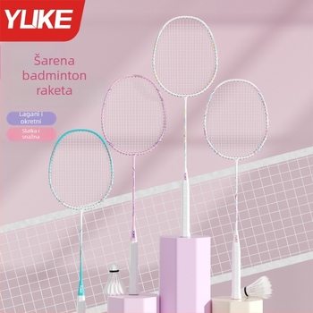 Badminton reketa Yuke, okvir od karbonskih vlakana, težina 85–89 g, direktni udarac, debljina drške G2