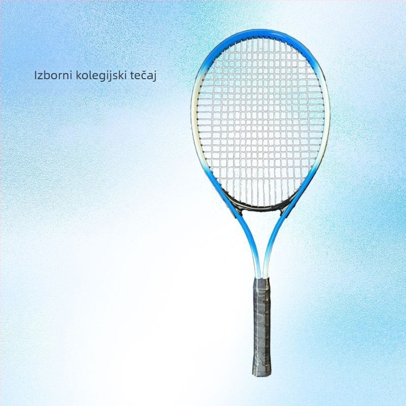 Tenis raketa za početnike, okvir od karbonsko-aluminijske legure, težina 95–100 g, direktan udarac, srednja tvrdoća