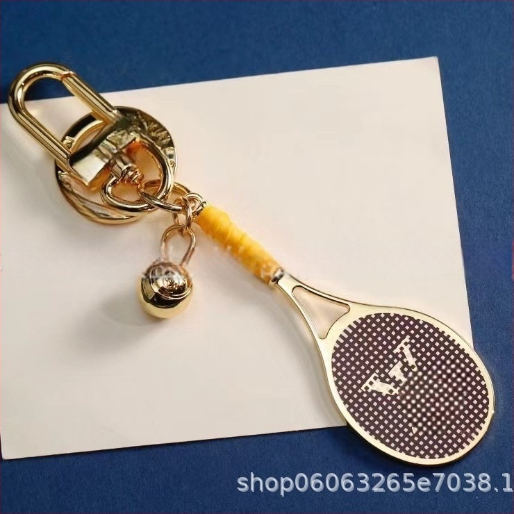 Privjesak za ključeve – badminton raketa i pernata lopta, metal, OL stil, br. 16