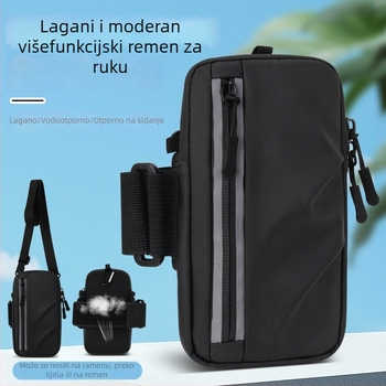 Torba za ruku za telefon za trčanje, unisex, lagana PU, prozračna, otporna na habanje, reflektirajuća noćna sigurnost, podstava poliester