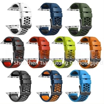 Silikonska sportska narukvica za Apple Watch Series11, s prilagodljivim veličinama sučelja i kopčom s iglom, 25 g