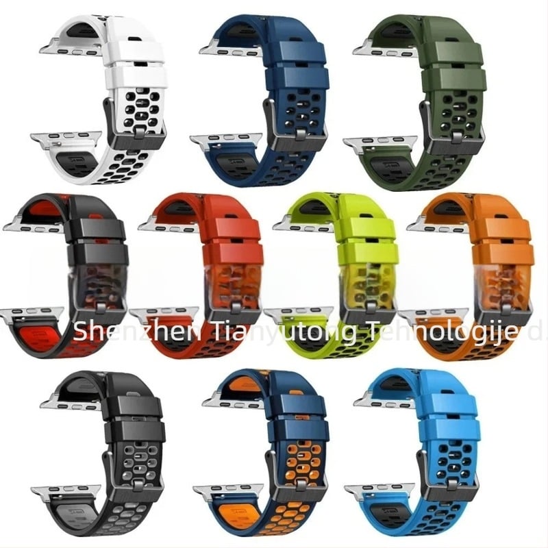 Silikonska sportska narukvica za Apple Watch Series11, s prilagodljivim veličinama sučelja i kopčom s iglom, 25 g