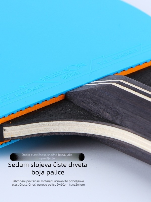 Huieson reketa za stolni tenis, Basswood oštrica, guma s obostrano ljepilom, jedno pakiranje