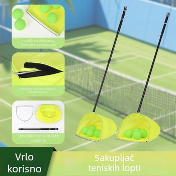 Prijenosni skupljač teniskih lopti – šifra Ltao873766132734, prilagodljiv, za tenis