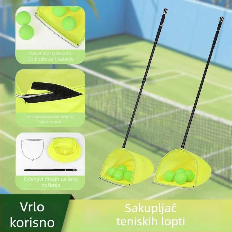 Prijenosni skupljač teniskih lopti – šifra Ltao873766132734, prilagodljiv, za tenis