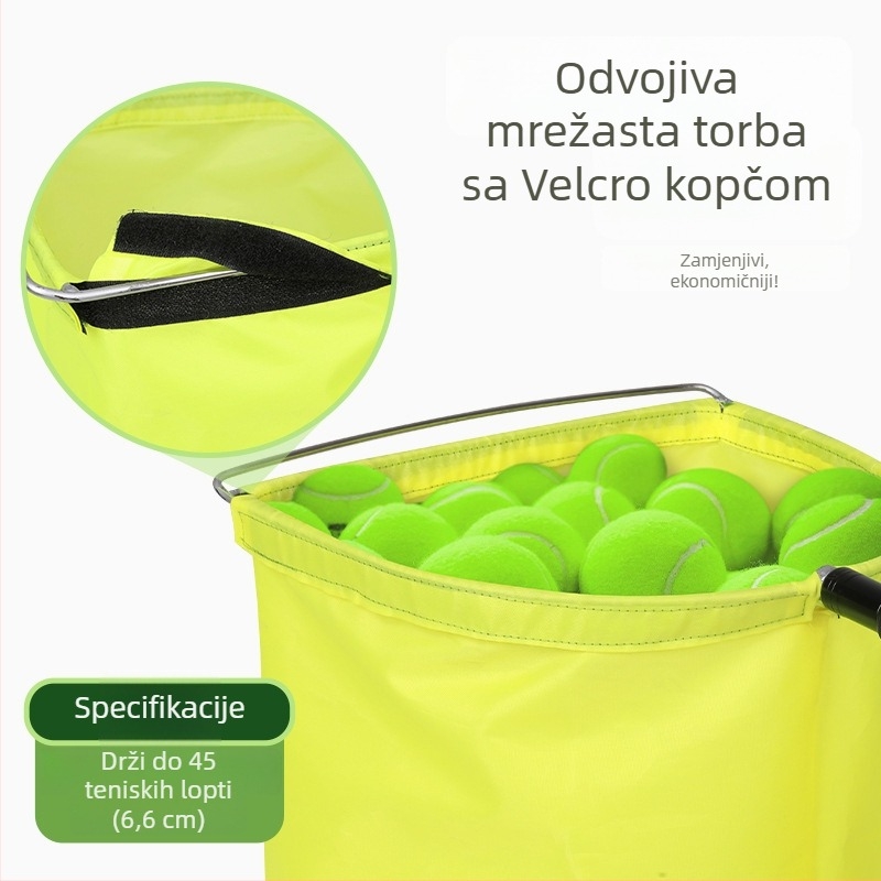 Prijenosni skupljač teniskih lopti – šifra Ltao873766132734, prilagodljiv, za tenis