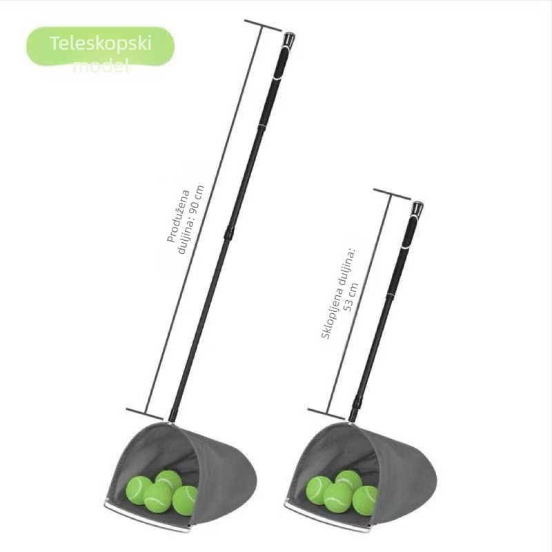 Prijenosni skupljač teniskih lopti – šifra Ltao873766132734, prilagodljiv, za tenis