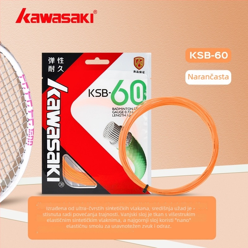 Kawasaki žica za reketa - najlonska vlakna, za badminton i stolni tenis