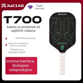 Juciao pickleball paddle od karbonskih vlakana T700 - dvostruka pjena, termički presovana, 225 g