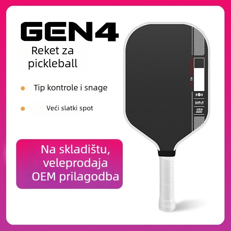 Palica za pickleball – karbonska vlakna, Gen4 unutarnje jezgro, integrirano termičko tiskanje, 225 g, Lidakang