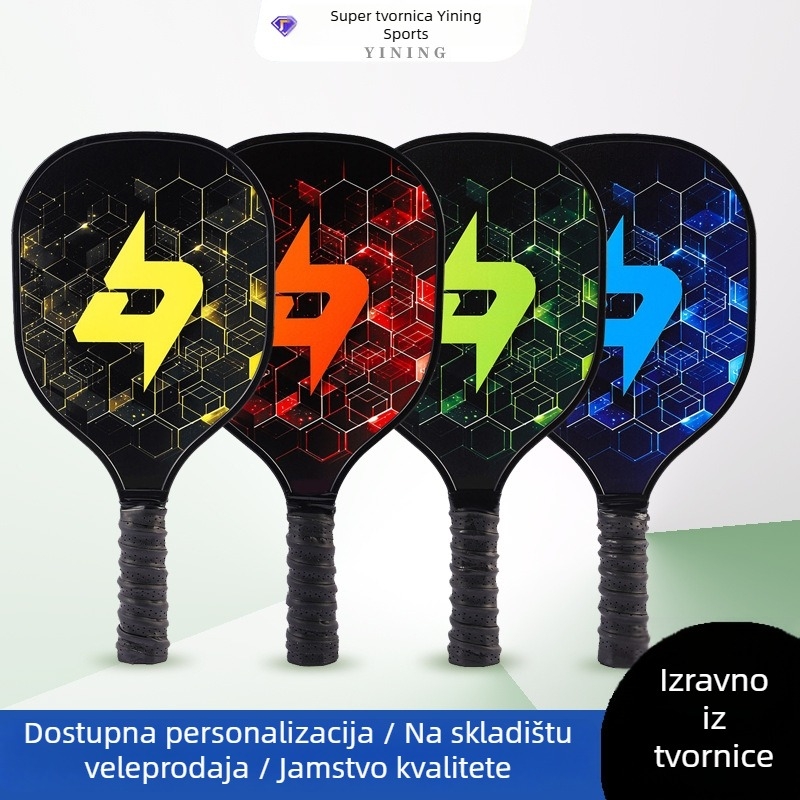 Drvena pickleball paleta s rubom, za vanjsku upotrebu, debljina ruba 10 mm