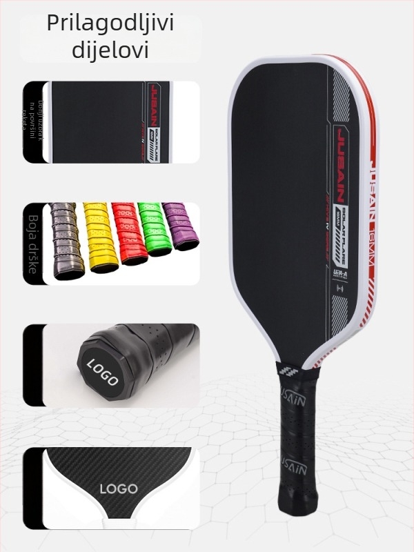Jusain pickleball paleta od karbonskih vlakana – 240 g, Gen4 unutarnje jezgro, prilagodljiv dizajn