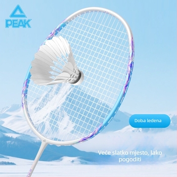 Peak badminton reketa, okvir od karbonskih vlakana, težina 80–84 g, debljina drške G5, svestran stil igre