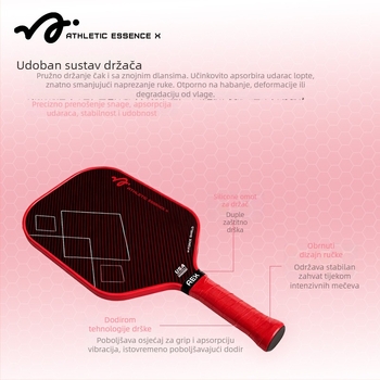 Reket za pickleball za trening s Kevlar karbonskim vlaknima; težina se može prilagoditi; marka: Druga