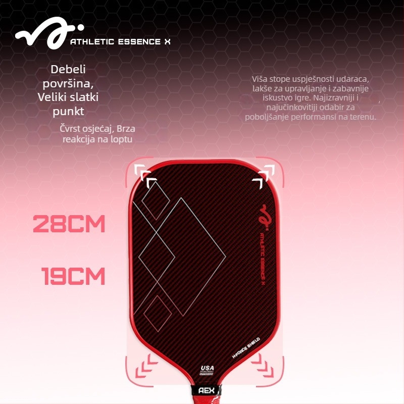 Reket za pickleball za trening s Kevlar karbonskim vlaknima; težina se može prilagoditi; marka: Druga