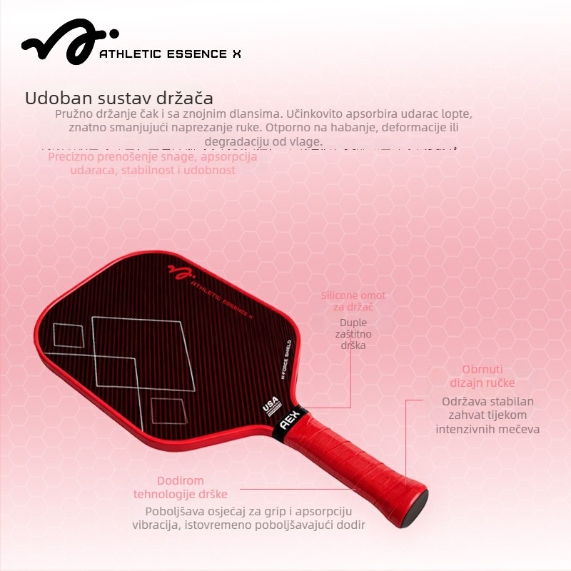 Reket za pickleball za trening s Kevlar karbonskim vlaknima; težina se može prilagoditi; marka: Druga