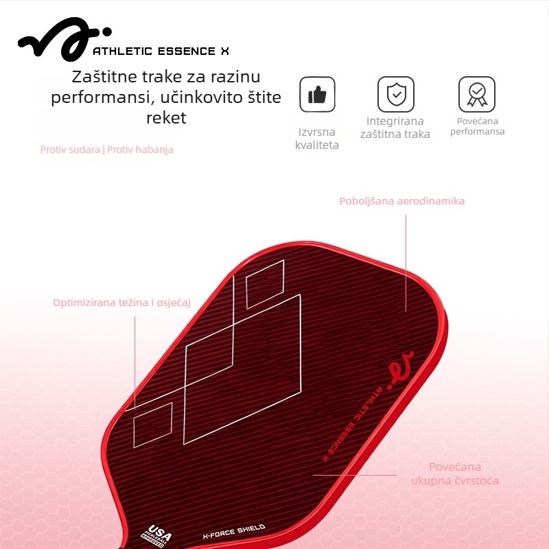 Reket za pickleball za trening s Kevlar karbonskim vlaknima; težina se može prilagoditi; marka: Druga