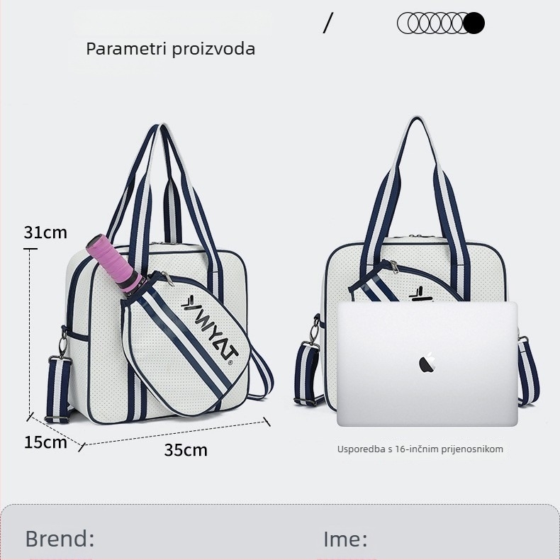 Torba za pickleball reket preko ramena – zaštitni poklopac, karbonska vlakna, vodootporna, otporna na habanje