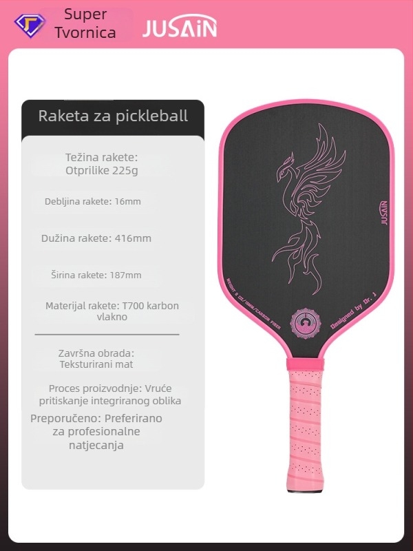 Jusian pickleball palica, karbonska vlakna, 230 g