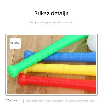 Dječji set za bejzbol — plastični bejzbol bat, oprema za bejzbol za djecu, pogodna za fitness i igre s loptom, šifra proizvoda Bkdebgrc