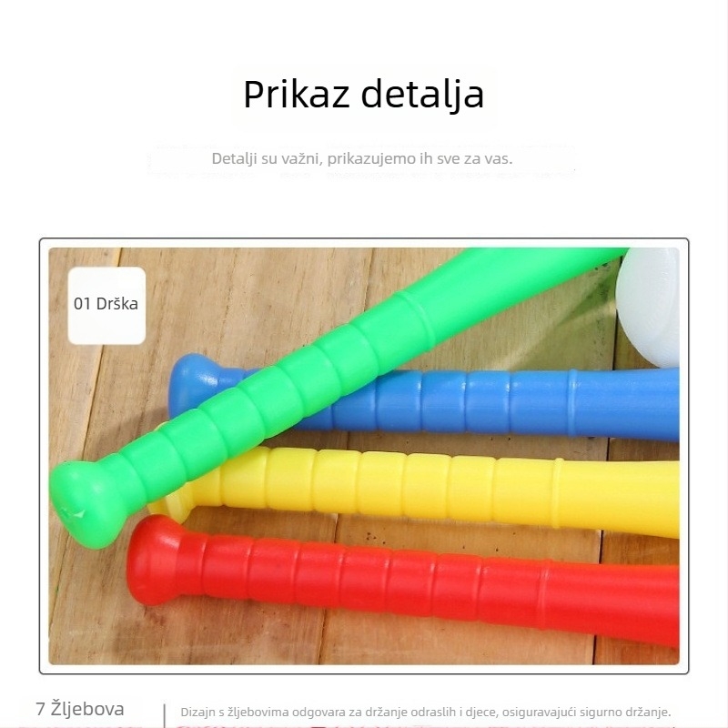 Dječji set za bejzbol — plastični bejzbol bat, oprema za bejzbol za djecu, pogodna za fitness i igre s loptom, šifra proizvoda Bkdebgrc