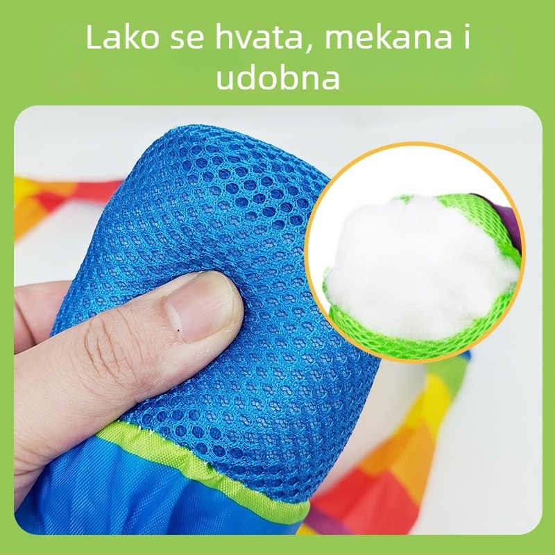 Platnena lopta za bacanje s otpornošću na vjetar za senzornu obuku, za djecu 4-6 godina, pakirana u PP vrećicu