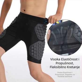 Dječje zaštitne sportske hlače s uzorkom ćelija, prozračne, tijesne, za nogomet, košarku i odbojku (Materijal: poliester; Zaštitni dijelovi: Drugo; Namijenjeno: Djeca; Sportovi: Nogomet, Košarka, Odbojka)