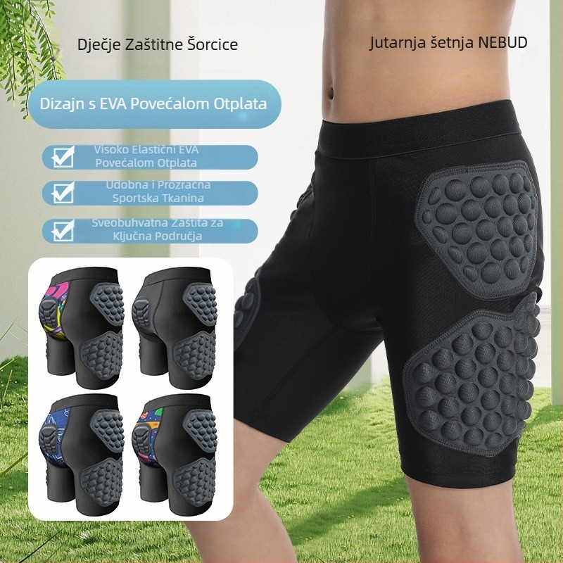 Dječje zaštitne sportske hlače s uzorkom ćelija, prozračne, tijesne, za nogomet, košarku i odbojku (Materijal: poliester; Zaštitni dijelovi: Drugo; Namijenjeno: Djeca; Sportovi: Nogomet, Košarka, Odbojka)