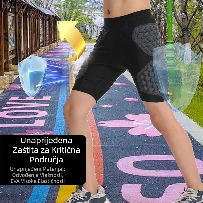 Dječje zaštitne sportske hlače s uzorkom ćelija, prozračne, tijesne, za nogomet, košarku i odbojku (Materijal: poliester; Zaštitni dijelovi: Drugo; Namijenjeno: Djeca; Sportovi: Nogomet, Košarka, Odbojka)