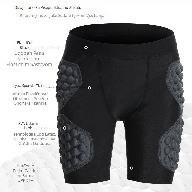 Dječje zaštitne sportske hlače s uzorkom ćelija, prozračne, tijesne, za nogomet, košarku i odbojku (Materijal: poliester; Zaštitni dijelovi: Drugo; Namijenjeno: Djeca; Sportovi: Nogomet, Košarka, Odbojka)