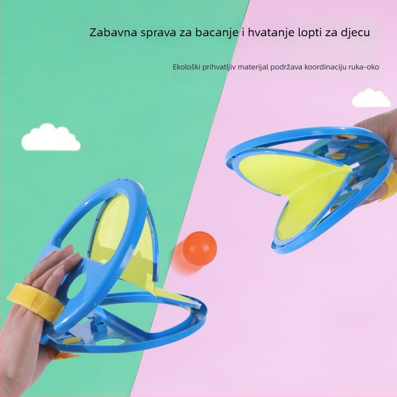 Dvostruka trening lopta za roditelje i djecu za bacanje i hvatanje – unutarnja igra stolni tenis (najlon tkanina, marka Jian Ling, podrijetlo Guangdong)