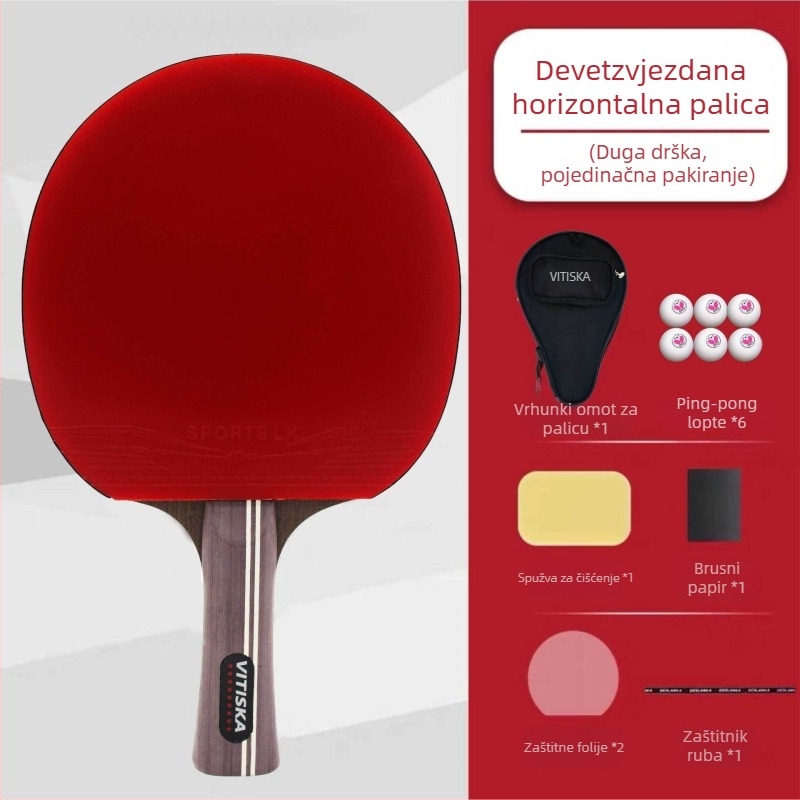 Raketa za stolni tenis – Karbonska podloga, Guma s pozitivnim ljepilom, Značka Fenzhi, Bez prilagodbi