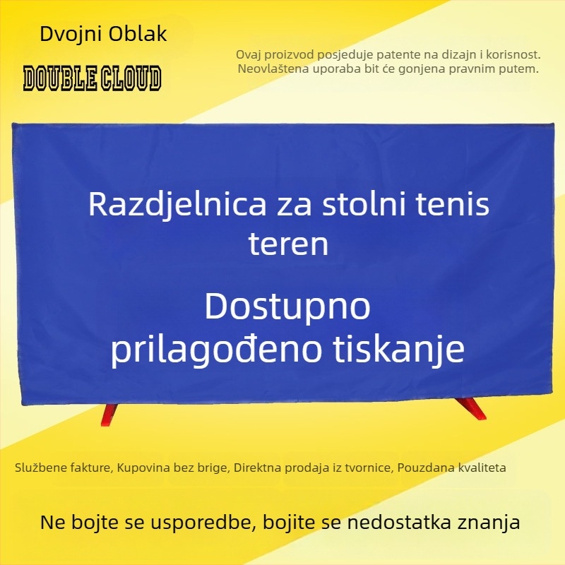Odvojiva integrirana prepreka za stolni tenis s galvaniziranim okvirom i Oxford platnom, prilagodljivo obrađivanje, kompatibilno i s drugim sportovima na loptu