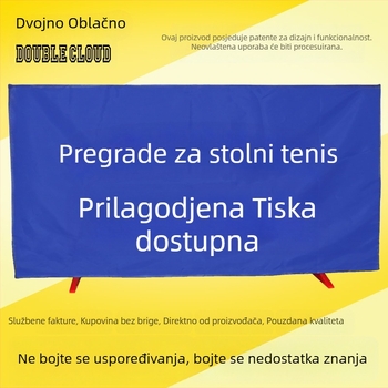 Panel ograde za stolni tenis s integriranim odvojivim pregradama, galvanizirana cijev, Oxford tkanina