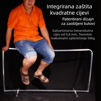 Panel ograde za stolni tenis s integriranim odvojivim pregradama, galvanizirana cijev, Oxford tkanina