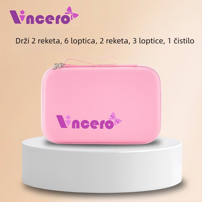 VINCERO vodootporna tvrda torba za rekete za stolni tenis i badminton, velik kapacitet