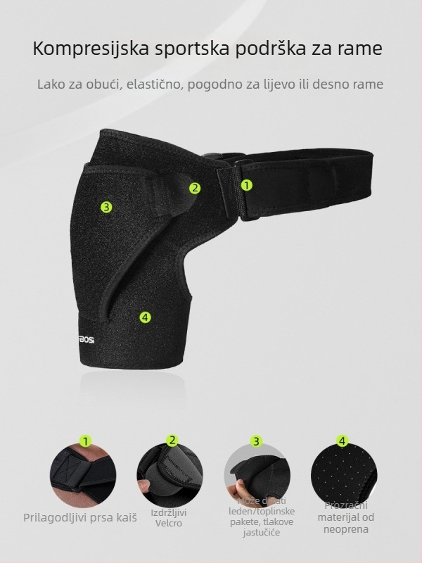 Ramenski štitnik, neopren, podesivi remen za jedno rame, za odrasle