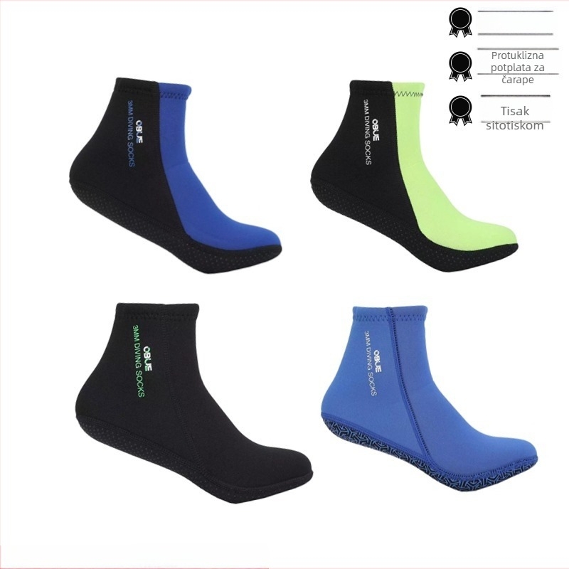 OBUE ronilačke čarape, 3 mm najlon, kratke, protuklizne, tople, brzo sušeće