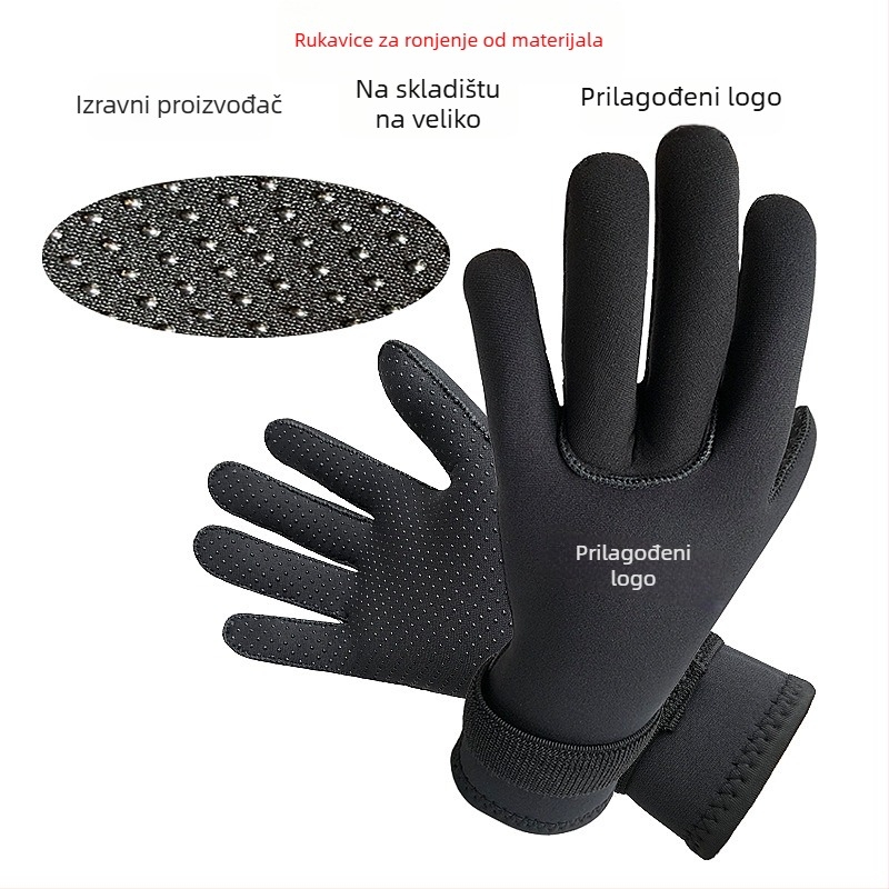 OMZHST najlonske ronilačke rukavice, 3–5 mm, protuklizne, otporne na habanje za zimsko plivanje