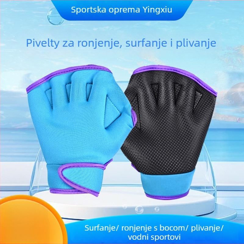 Plivačke rukavice s web dizajnom za odrasle i djecu – sintetička guma, reljefna tekstura dlana