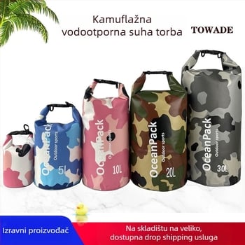 Vanjska vodena torba – kamuflažna 500D PVC mreža, stil za slobodno vrijeme/sport/moda, brend TOWADE